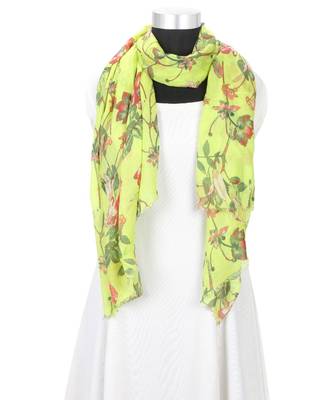 Milticolor Floral Printed Viscose Scarf 1