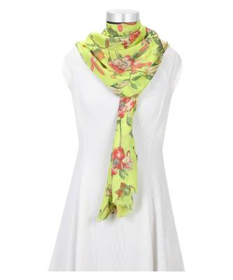 Milticolor Floral Printed Viscose Scarf 2