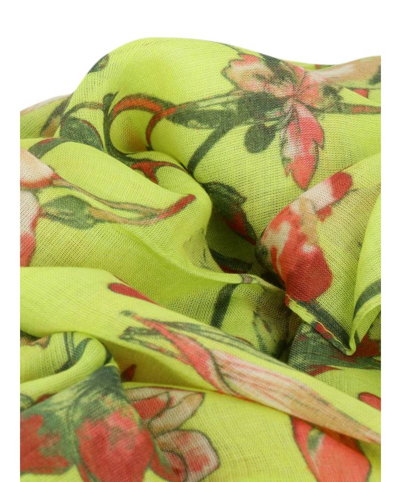 Milticolor Floral Printed Viscose Scarf