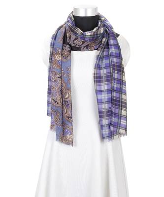Milticolor Floral Printed Viscose Scarf 1