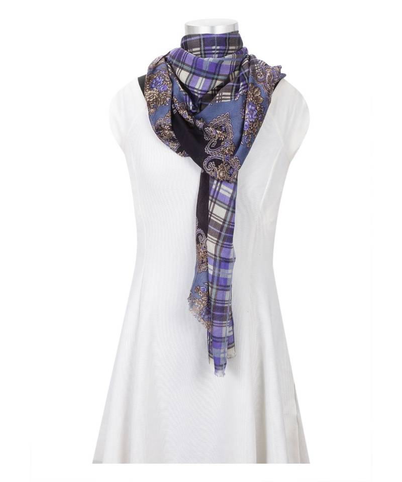 Milticolor Floral Printed Viscose Scarf