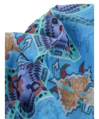 Milticolor Floral Printed Viscose Scarf 4