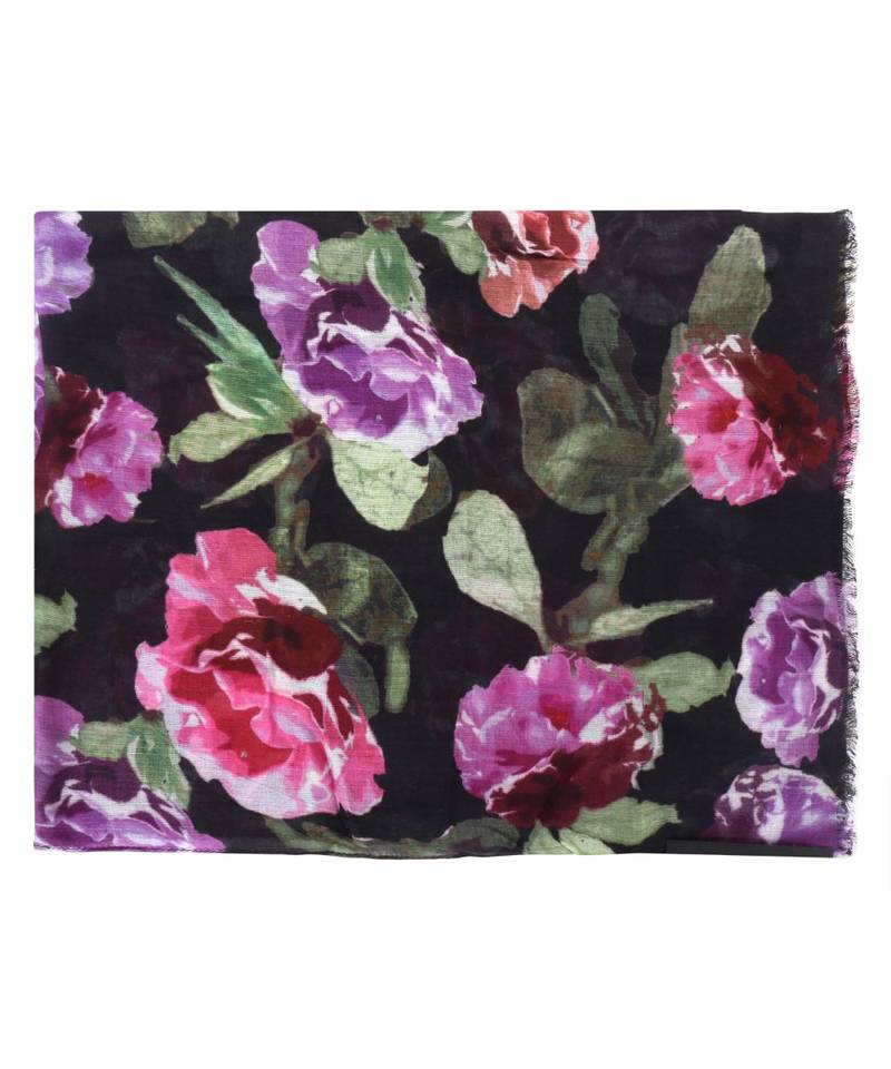 Milticolor Floral Printed Viscose Scarf