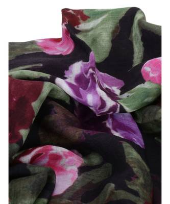 Milticolor Floral Printed Viscose Scarf 4