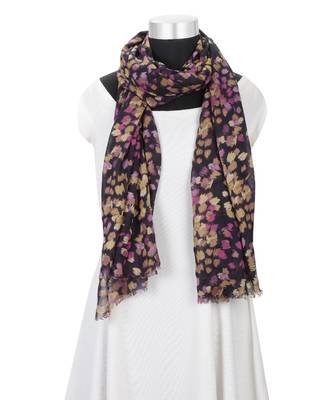Milticolor Floral Printed Viscose Scarf 1