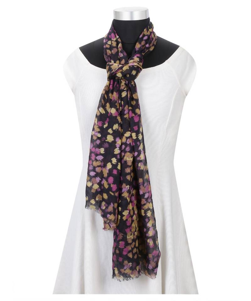 Milticolor Floral Printed Viscose Scarf