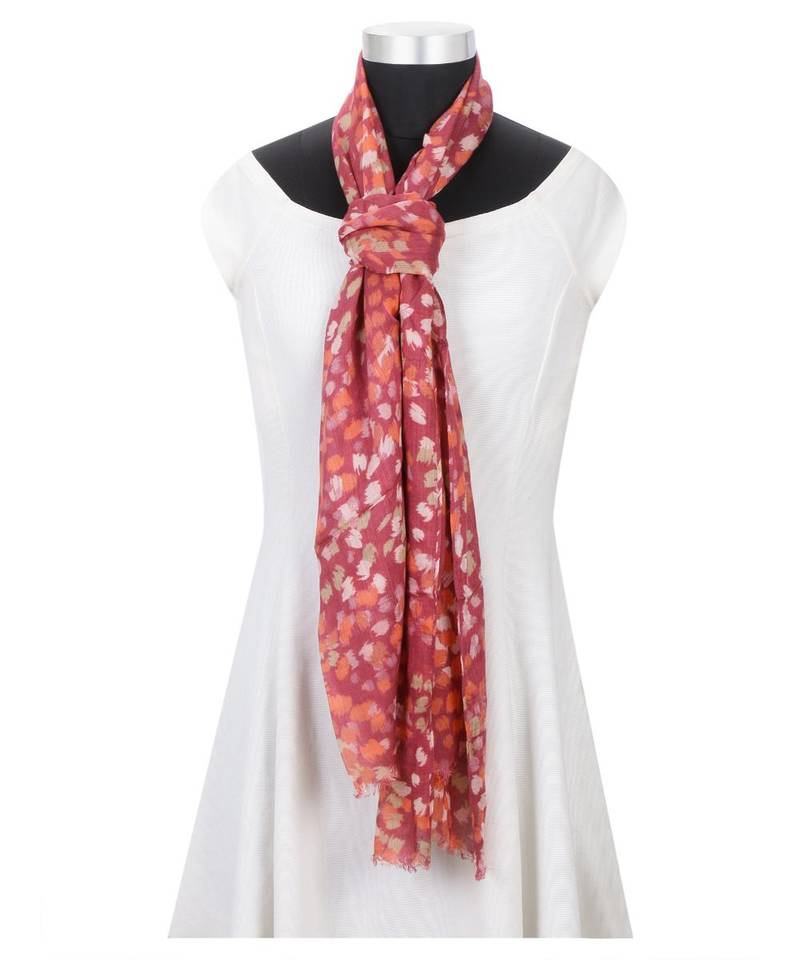Milticolor Floral Printed Viscose Scarf