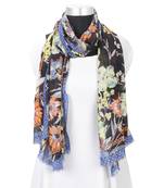 Milticolor Floral Printed Viscose Scarf