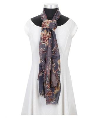 Milticolor Floral Printed Viscose Scarf 2