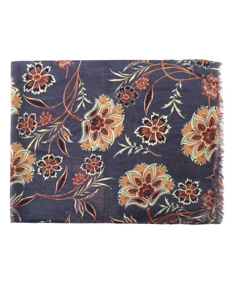 Milticolor Floral Printed Viscose Scarf