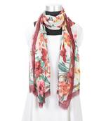 Milticolor Floral Printed Viscose Scarf