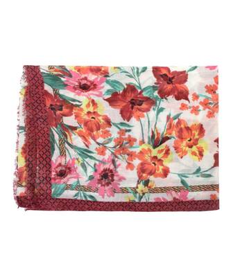 Milticolor Floral Printed Viscose Scarf 3