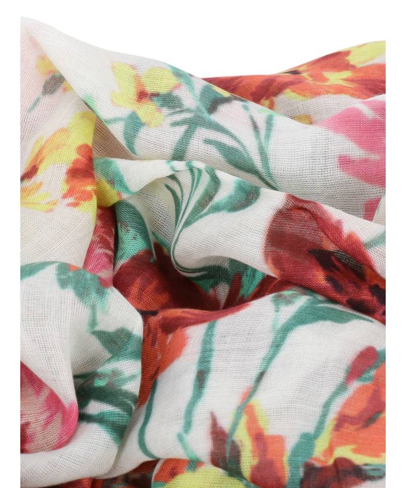 Milticolor Floral Printed Viscose Scarf