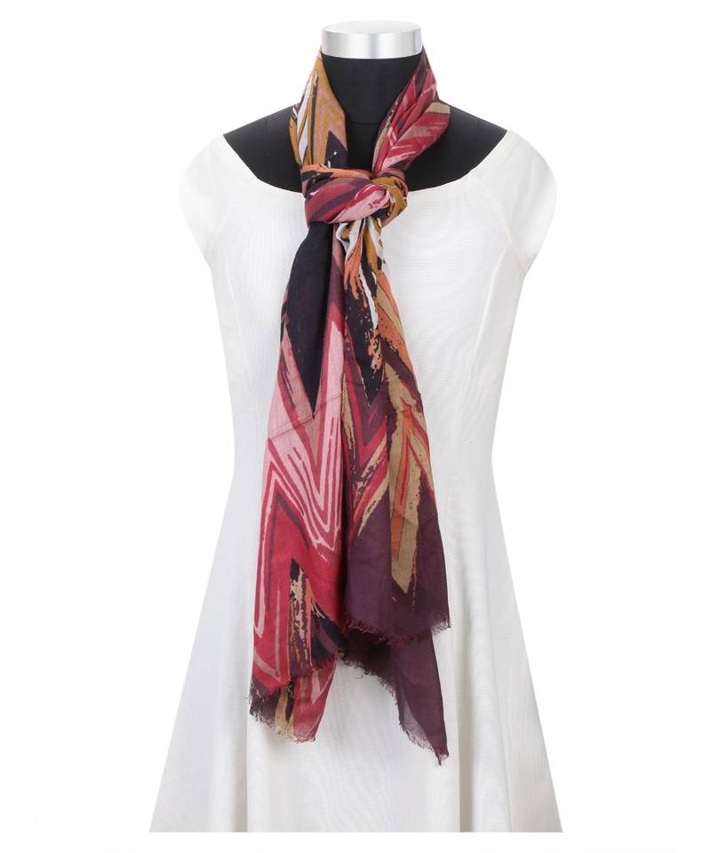 Milticolor Floral Printed Viscose Scarf