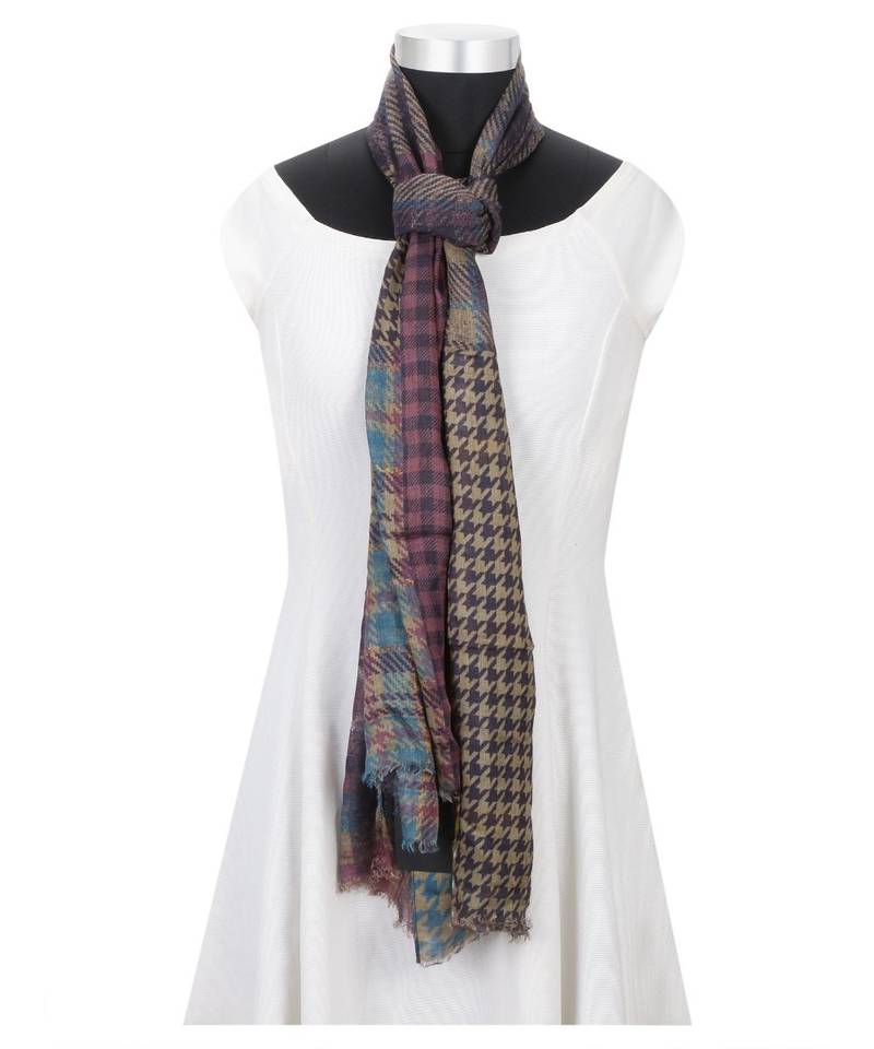 Milticolor Floral Printed Viscose Scarf