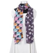 Milticolor Floral Printed Viscose Scarf
