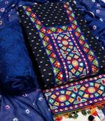 Multi Color Cotton Jacquard Bandhani Dress Material Unstitched