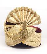 Traditional Cream Brocade Safa Turban