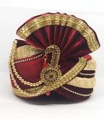 Maroon Cream Traditional Safa Turban