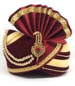 Traditional Maroon Cream Safa Turban