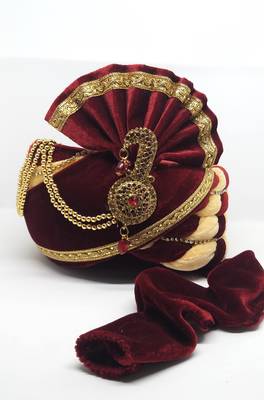 Traditional Peach Safa Turban 1
