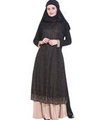 Black brasso polyester abaya