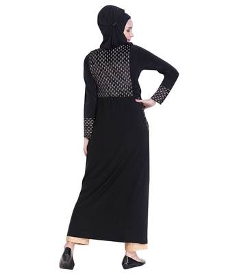 Black brasso polyester abaya 2