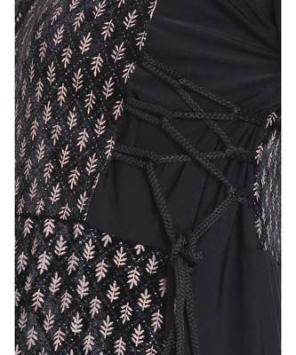 Black brasso polyester abaya 5