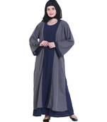 Grey plain georgette abaya