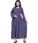 Purple plain georgette abaya