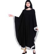 Black plain georgette abaya