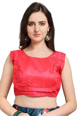 Blue digital print silk semi stitched lehenga 4
