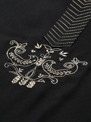 Black plain rayon ethnic-kurtis 4