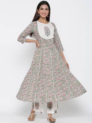 Grey embroidered cotton salwar 2