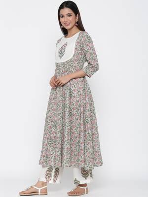 Grey embroidered cotton salwar 4
