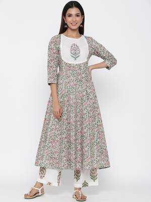 Grey embroidered cotton salwar 5