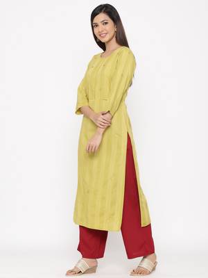 Green embroidered cotton silk ethnic-kurtis 2