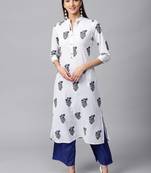 White booti cotton salwar