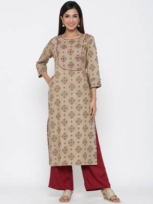 Grey embroidered viscose rayon ethnic-kurtis 1