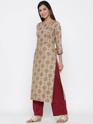Grey embroidered viscose rayon ethnic-kurtis 2