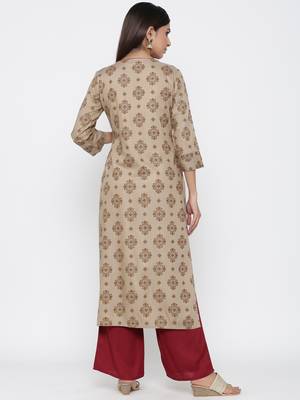 Grey embroidered viscose rayon ethnic-kurtis 4