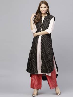 Black printed rayon ethnic-kurtis 1