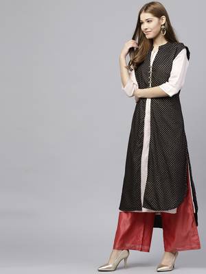 Black printed rayon ethnic-kurtis 2