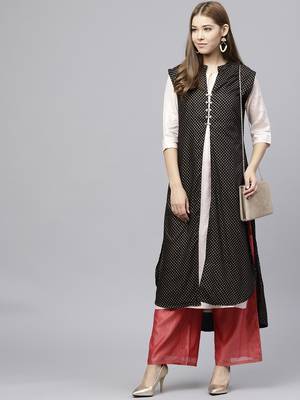 Black printed rayon ethnic-kurtis 3