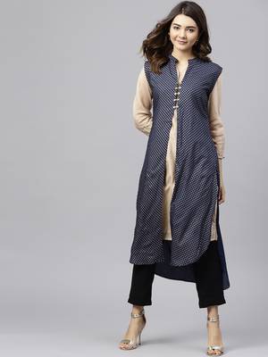 Blue printed rayon ethnic-kurtis 3