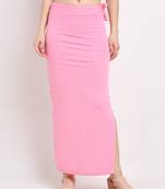 Baby-pink plain polyester petticoat