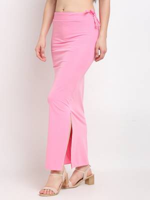 Baby-pink plain polyester petticoat 2