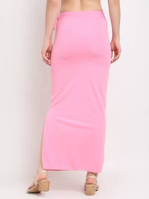 Baby-pink plain polyester petticoat 3
