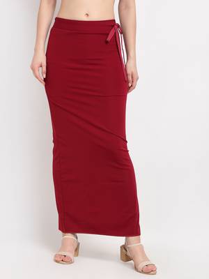 Maroon plain polyester petticoat 1