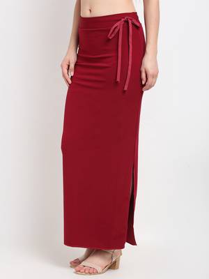 Maroon plain polyester petticoat 2